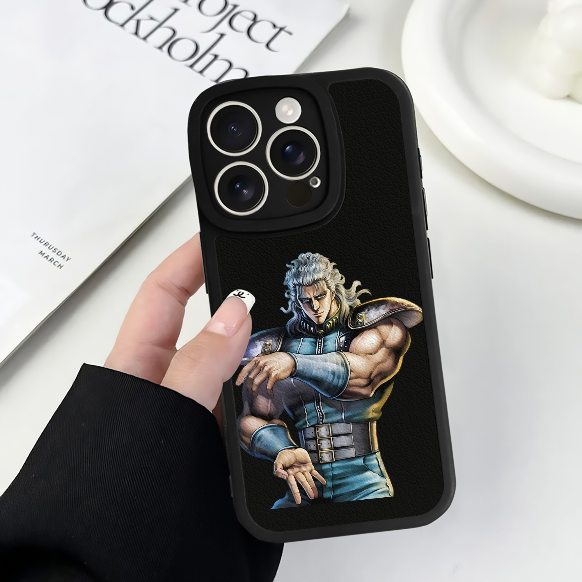 （画像用） 北斗の拳 Fist of the North Star 【iPhone 16シリーズ対応】シリコンスマホケース（レザー調） 材質：シリコン